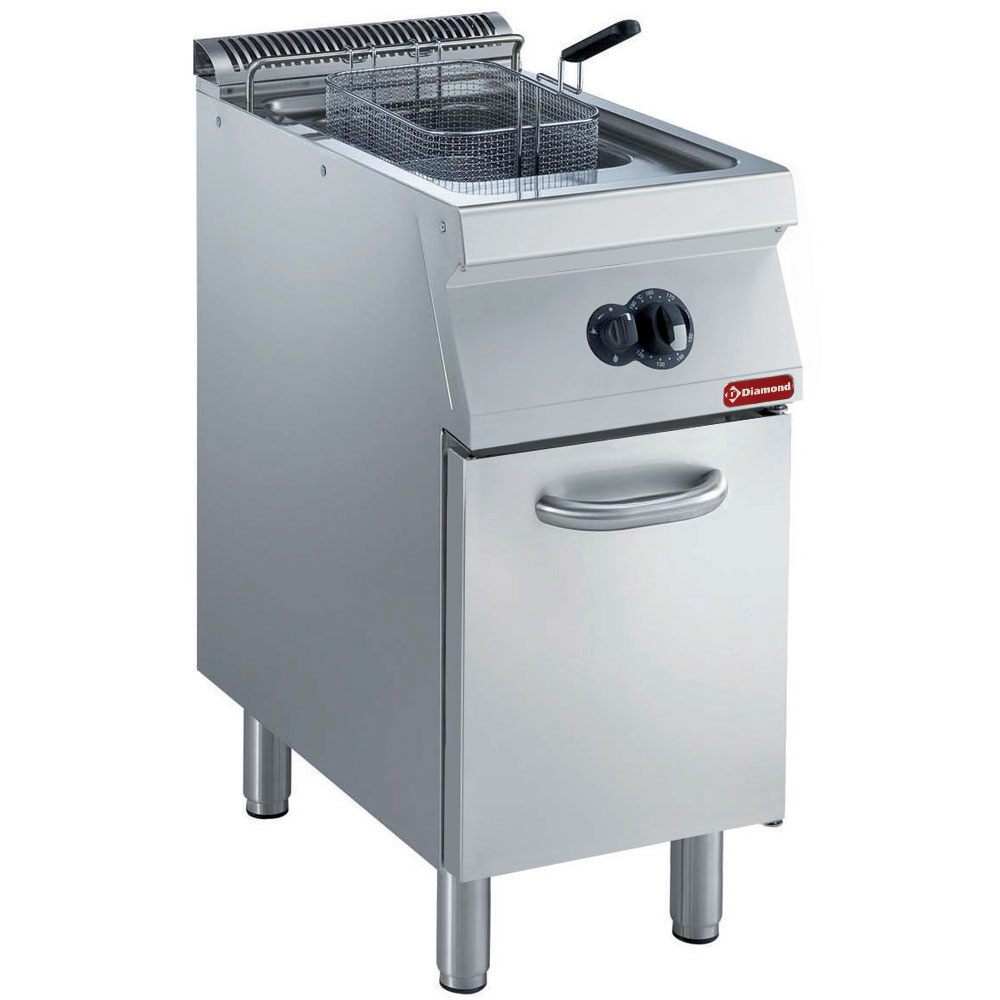 Diamond GAS Gas Friteuse, Becken in "Y" Form, 15 L, externer Brenner, auf Unterbau