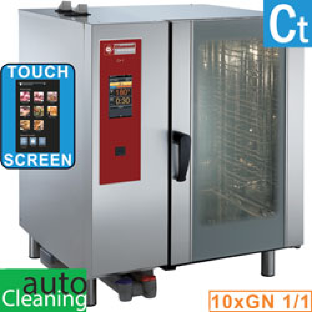 Diamond ELECTRIC Kombidämpfer "TOUCH" mit direkter Dampfzufuhr und Konfektionsöfen 10x GN 1/1 + Cleaning
