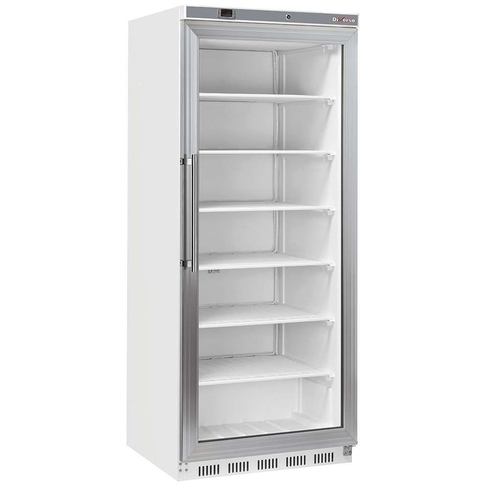 Diverso Kuehl/Gefrieschraenke Gefrierschrank, Glastür, statisch, 600 Liter - Weiß