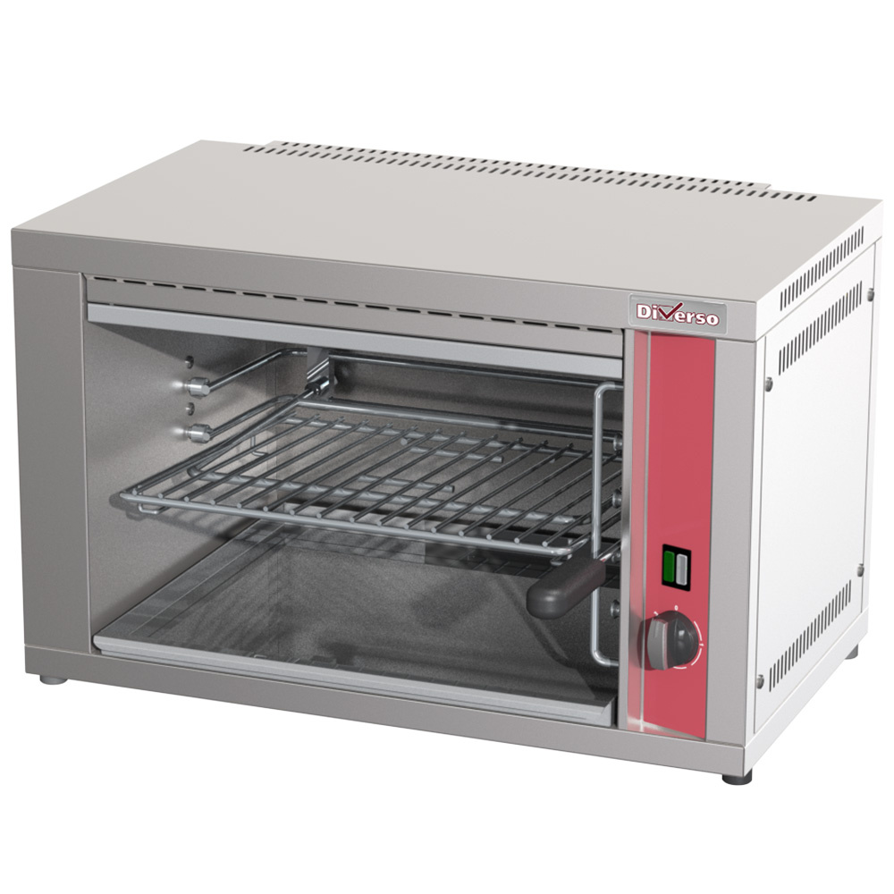 Diverso Salamander Elektro-Salamander mit verstellbarem Grillhebel