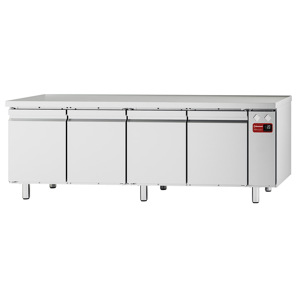 Diamond 700 MM / GN 1/1 Kühltisch, belüftet, 4 Türen GN 1/1, (ohne Aggregat)