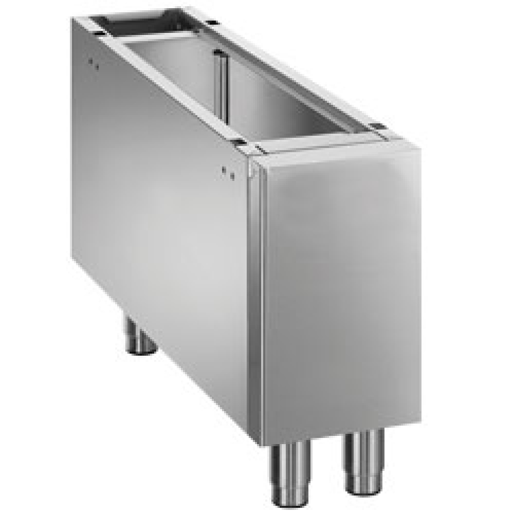 Diamond Kochserie OPTIMA 700 Unterbau geschlossen auf verstellbaren Füßen aus Edelstahl.