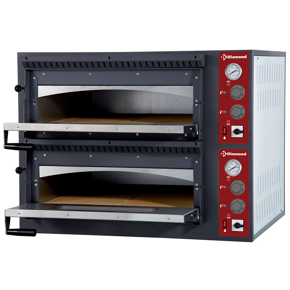 Diamond ELECTRIC Elektro Ofen 2x 4 Pizzen, 2 Backkammern
