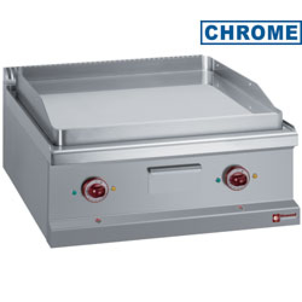Diamond Kochserie OPTIMA 700 Elektro Grillplatte, glatte Grillplatte hartverchromt 50 µm -Top-