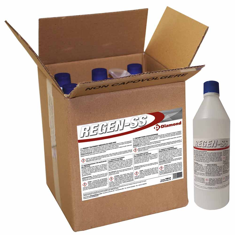 Diamond Edelstahlpflege Behandlungsmittel für Oberflächen aus Edelstahl 9 FL. x 1 KG
