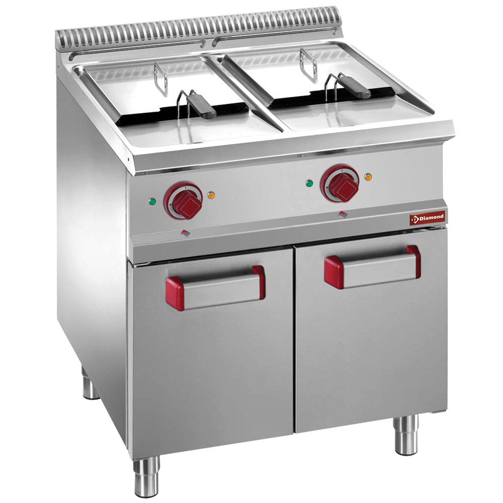 Diamond Kochserie OPTIMA 700 Elektrische Fritteuse, 2 Becken, 13 Liter auf Unterbau