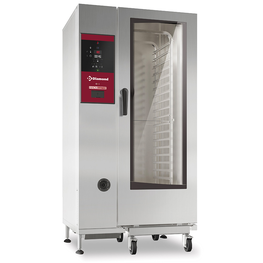 Diamond 20x GN 1/1 - GAS Kombidämpfer mit Direkteinspritzung und Konfektionsöfen 20x GN1/1 mit Reinigungsprogramm