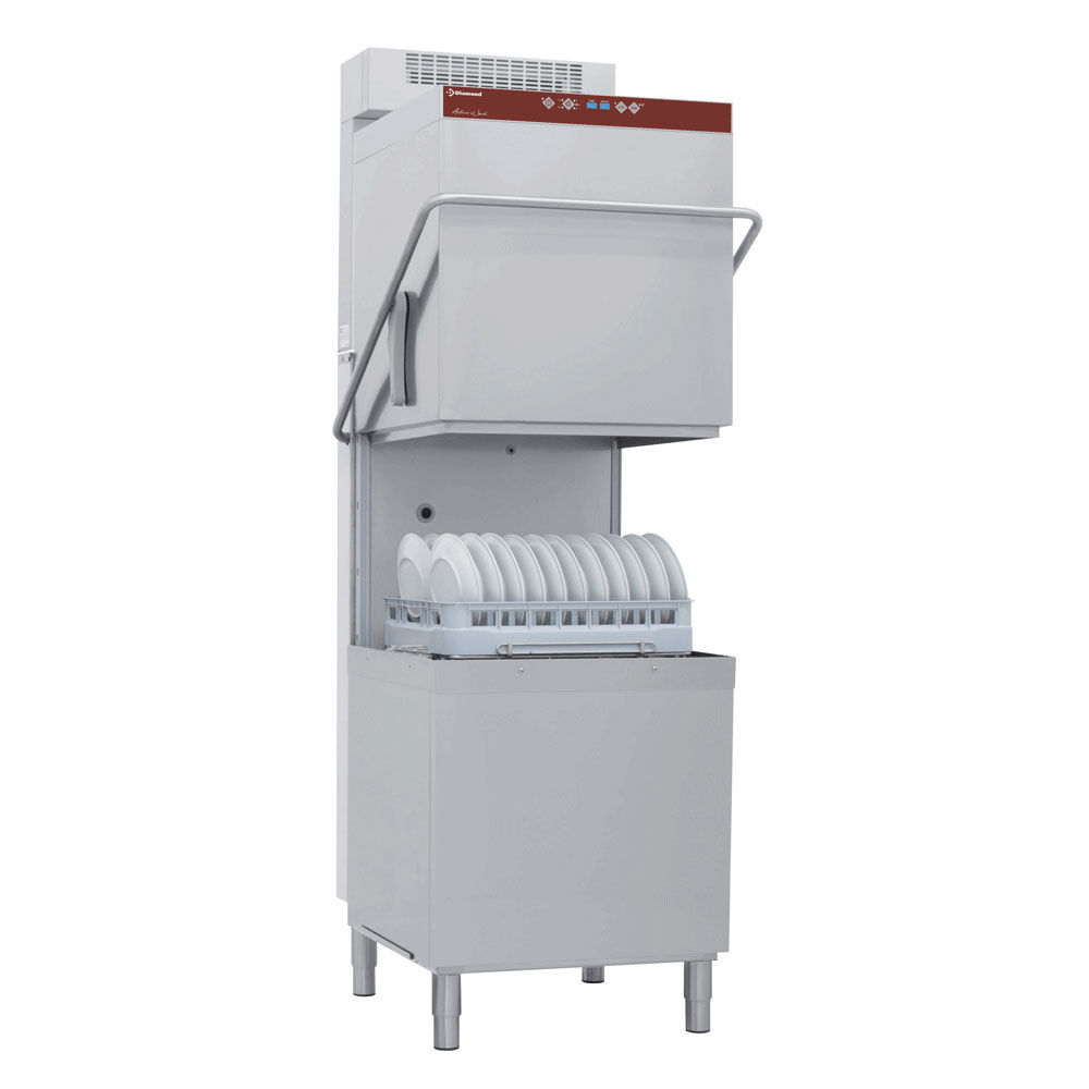 Diamond CROSSOVER / H.R.S. & SOFT. Haubenspülmaschine, Körbe 600x500 mm + Softener kontinuierlich + Dampfkondensator-Wärmerückgewinnung "Full Hygiene"