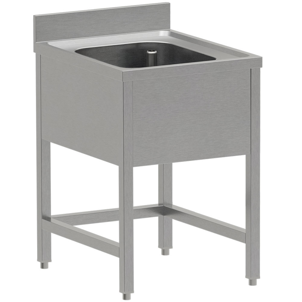 Edelstahl Spültisch ECO 1 Becken, ohne Unterboden