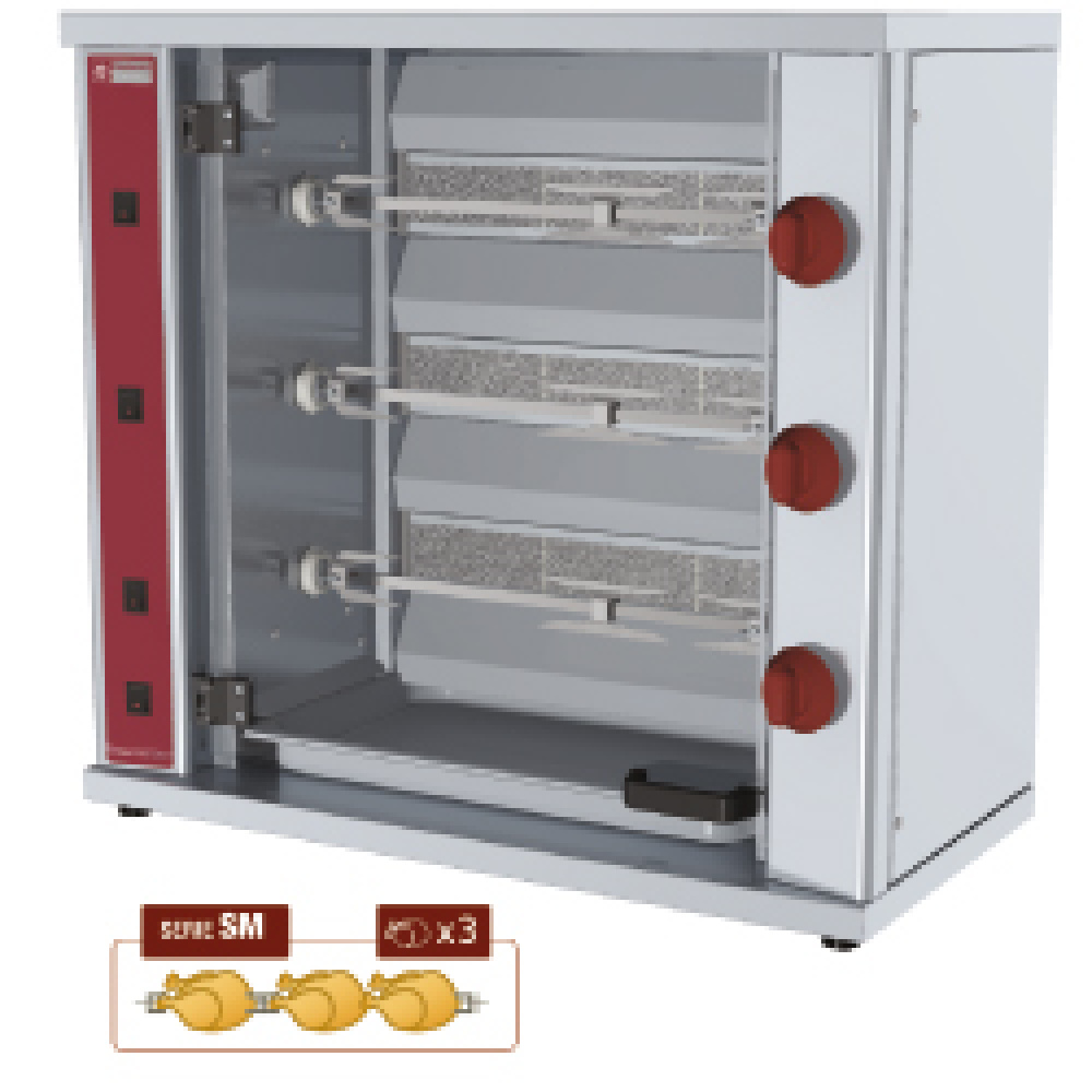 Diamond Hähnchengrill Hähnchengrill Gas, 3 Spieße