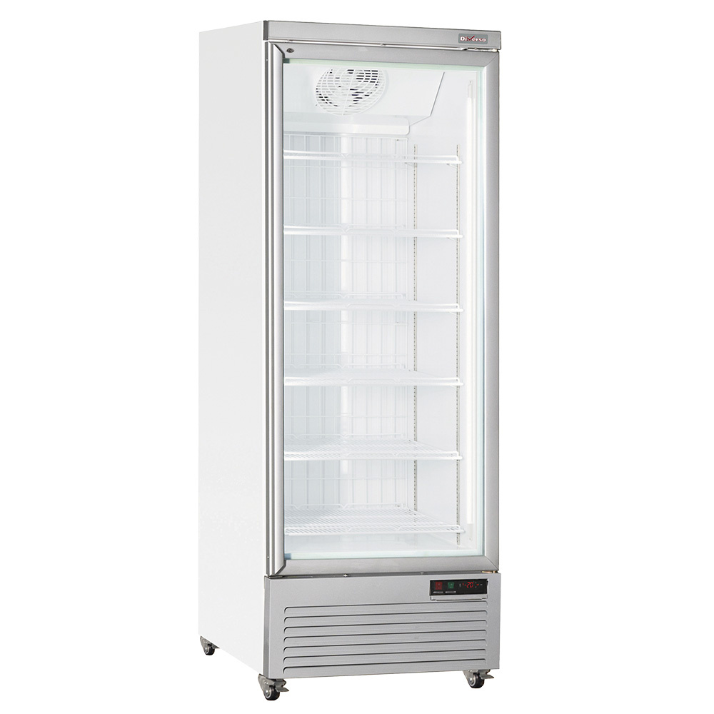 Diverso Vitrines T° positive & negative Vertikaler Gefrierschrank-Vitrine, 560 Liter - WEISS