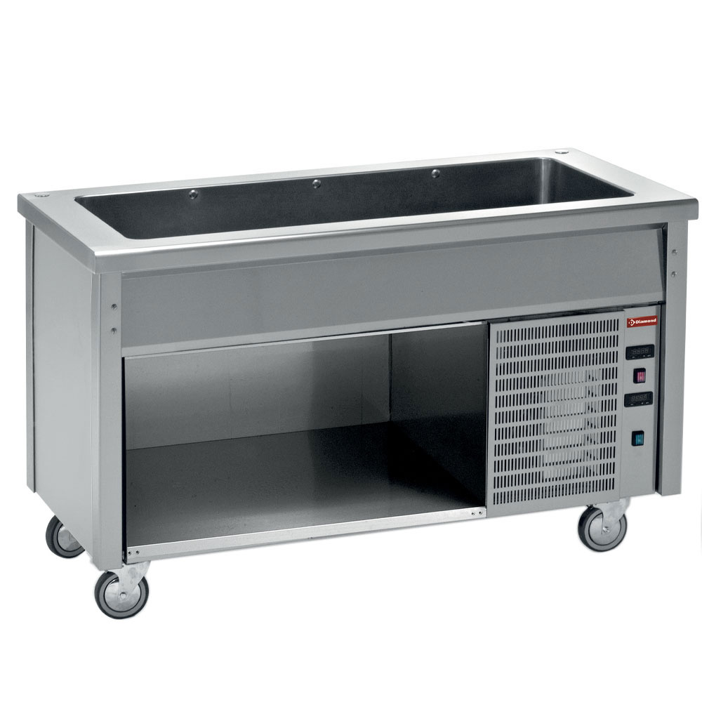 Diamond Modulare Self-service 700 Element mit Kühlwanne auf offenem Unterschrank