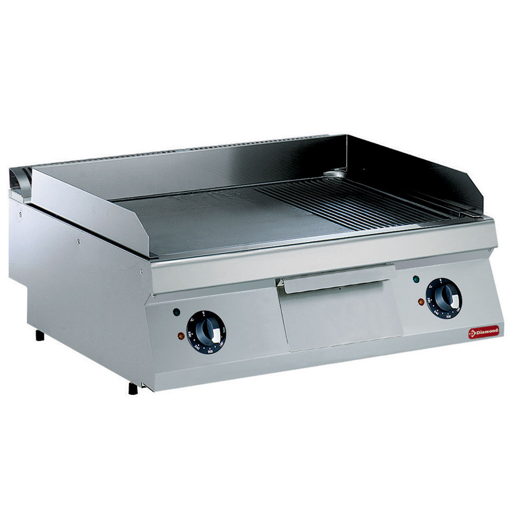 Diamond Kochserie MAXIMA 700+ Elektro Grillplatte, 2/3 glatt, 1/3 gerillt -TOP-