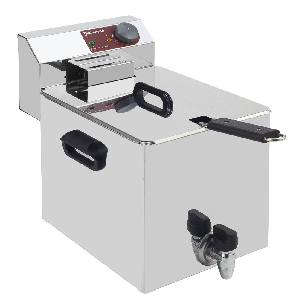 Diamond Friteusen Elektro -Tischfriteuse 8 Liter + Ablasshahn