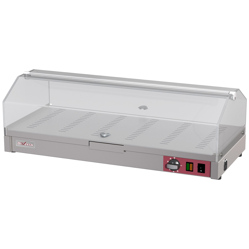 Diverso Croissant-Waermevetrine Heizvitrine zum Aufstellen, 1 Ebene L800mm