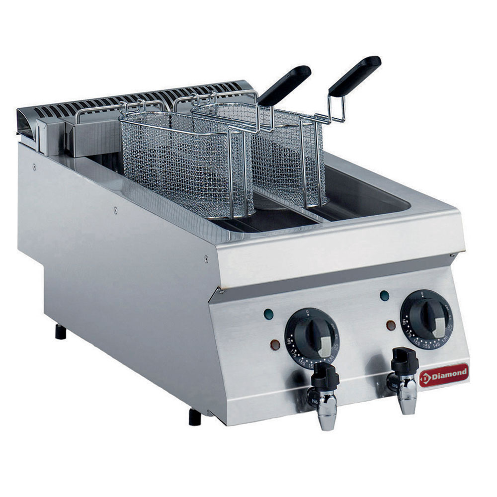 Diamond Kochserie MAXIMA 700+ Elektro Friteuse 2x 5 Liter -TOP-