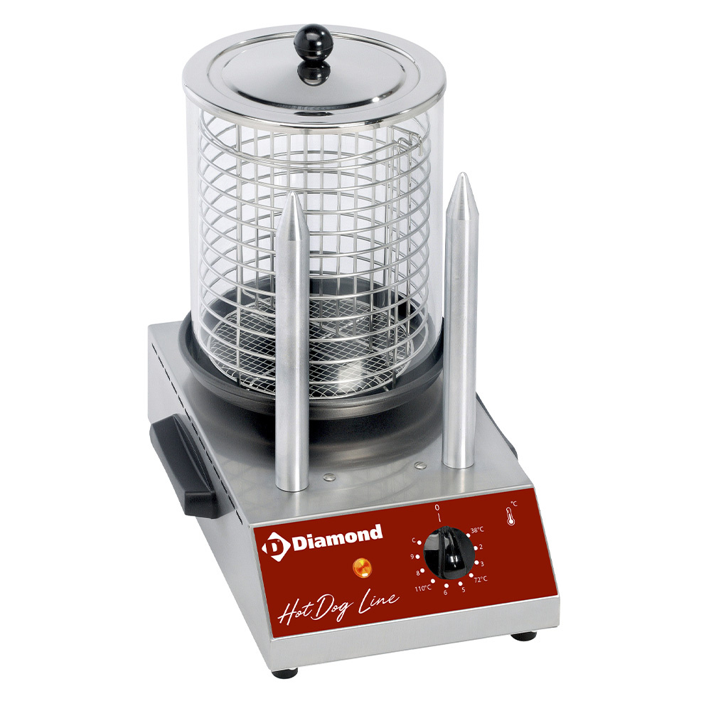 Diamond Hot-Dog Geräte Würstchenwärmer elektro mit 2 Heizspießen.