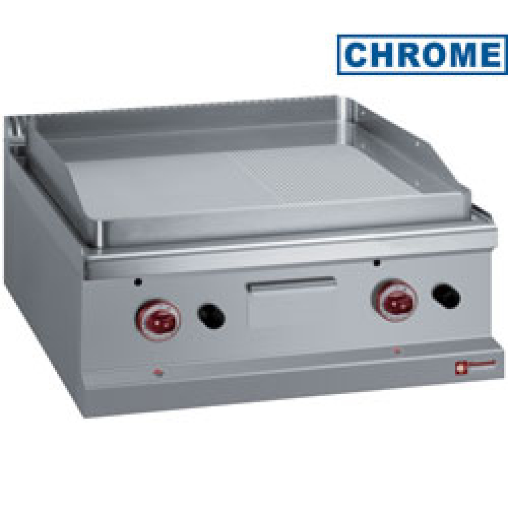 Diamond GAS Gas Grillplatte 1/2 glatt 1/2 gerillt hartverchromt 50 µm -Top-