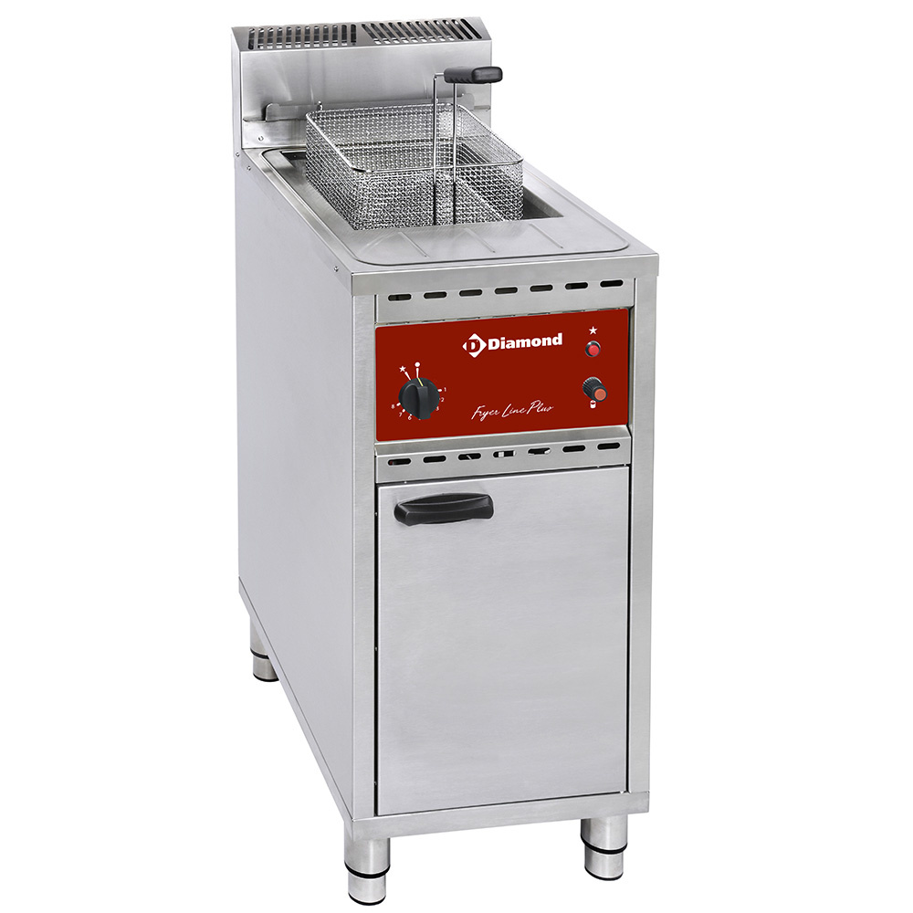 Diamond Friteusen Gas-Fritteuse, 1 Tank 16 Lit., auf Unterschrank
