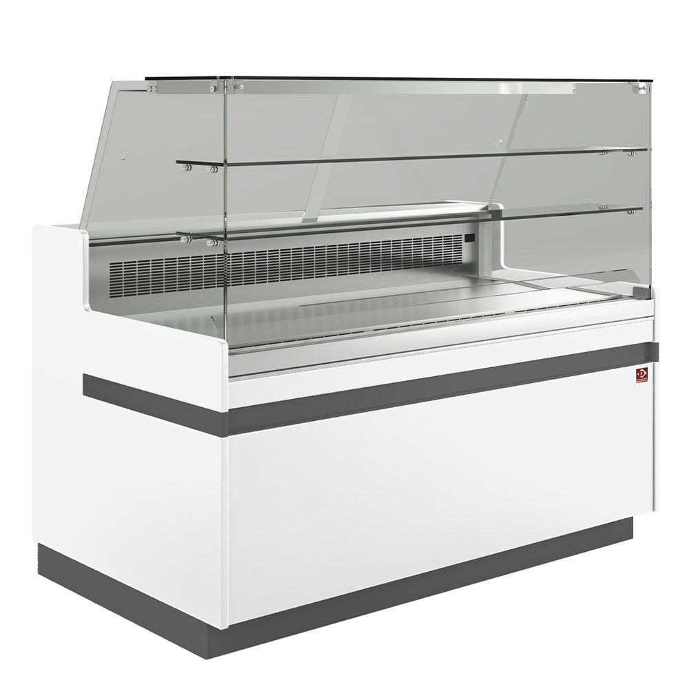 Diamond Vitrinen-Theken Verkaufstheke EN & GN, obere Glasscheibe, belüftet, ohne Reserve