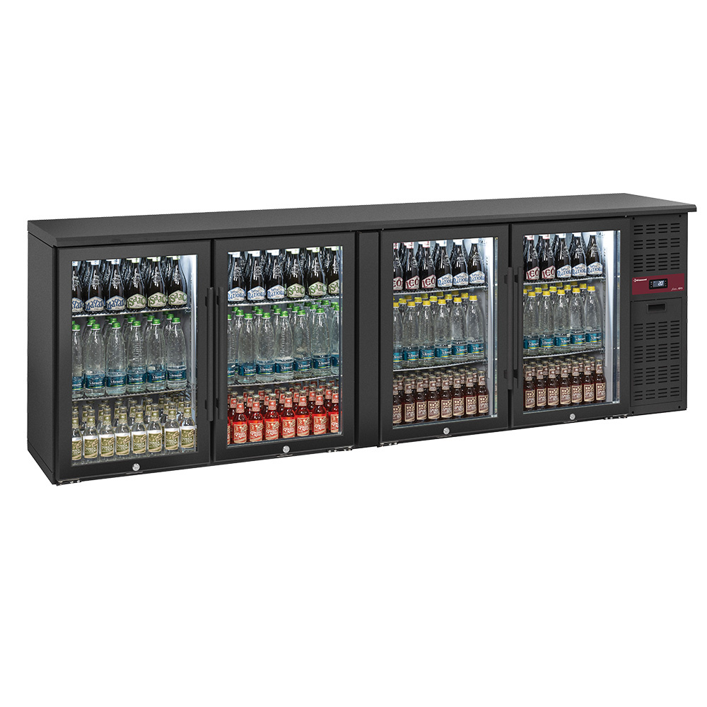 Diamond Flaschenkuehlschranke Flaschenkühlschrank 4 Glastüren, 620 Liter, verstellbare Füße