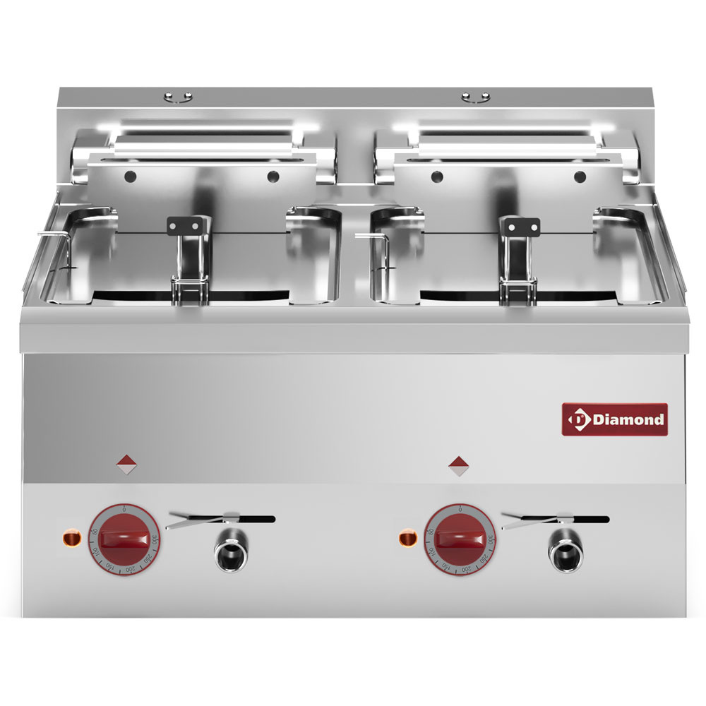 Diamond ELECTRIC Elektro Friteuse 2 Becken 10 Liter -Top-