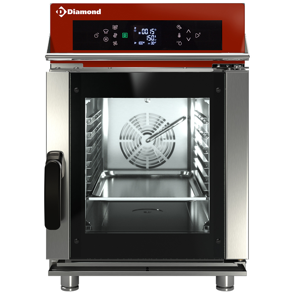 Diamond 6x GN 1/1 - ELECTRIC Elektroofen Dampf/Konvektion 6x GN1/1 Touch/Digit  + Auto-Cleaning