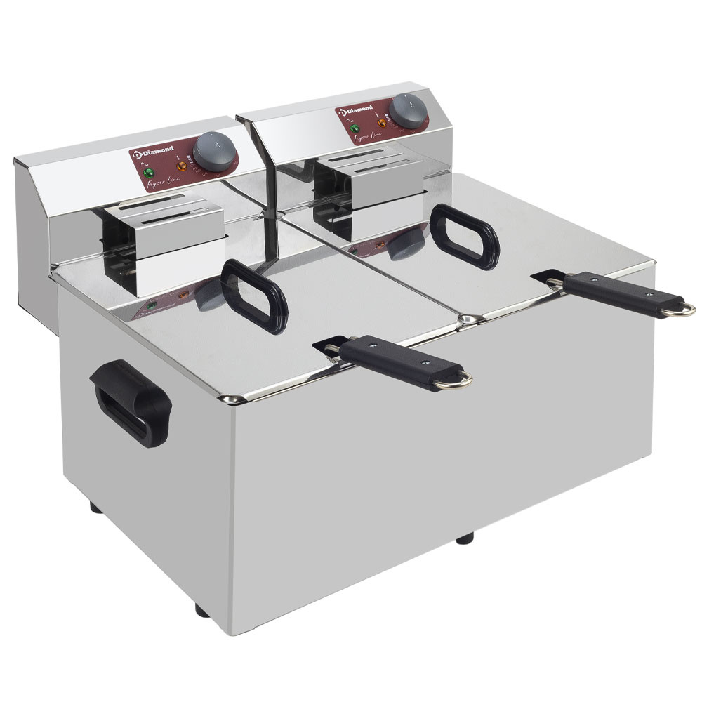 Diamond Friteusen Elektro -Tischfriteuse 2x 7 Liter