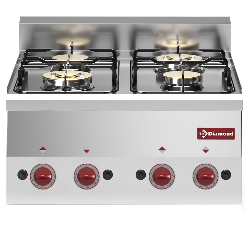 Diamond GAS Gasherd 4 Brenner -Top-