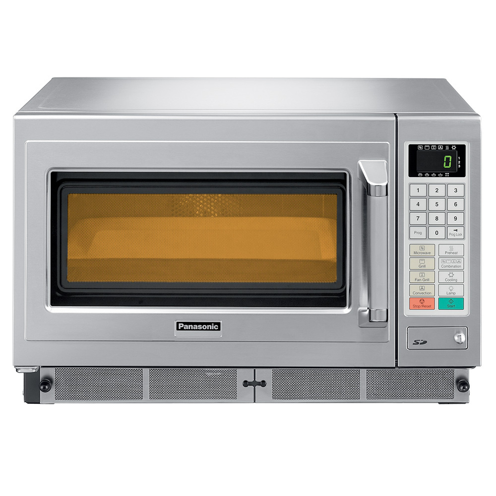 Diamond Mikrowellen Professioneller Mikrowellenofen 1350 W "Kombi" aus Edelstahl