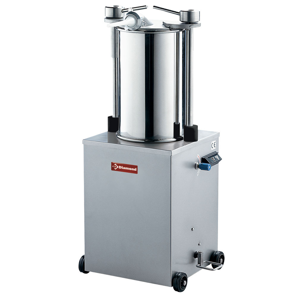Diamond Wurstfueller Edelstahl Vertikal hydraulische Wurstfüller, 35 Liter mit Rädern
