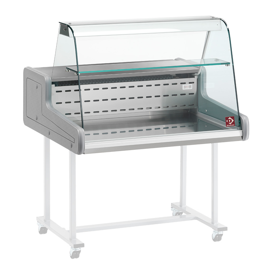 Diamond Vitrinen-Theken Kühlvitrine - gebogene Glasscheibe