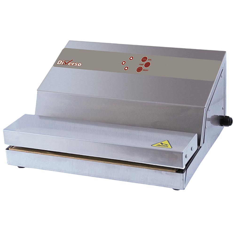 Diverso Vakuummaschine Vakuum-Maschine Edelstahl, Pumpe 16 L/Min., Schweißen 330 mm