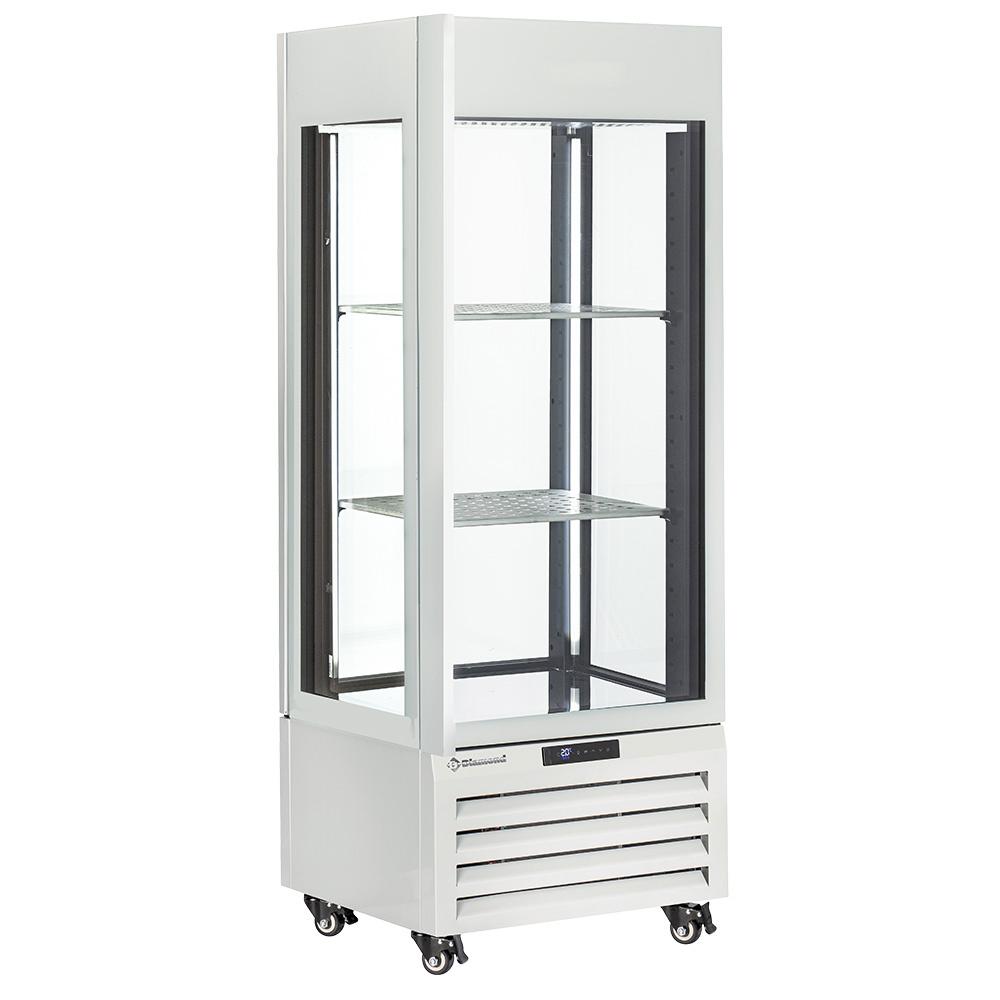 Diamond 440 Lt / WINE Vollverglaste Vitrine" 440 l, 1 Ebene + 2 Regale, belüftet - WINE - WEISS