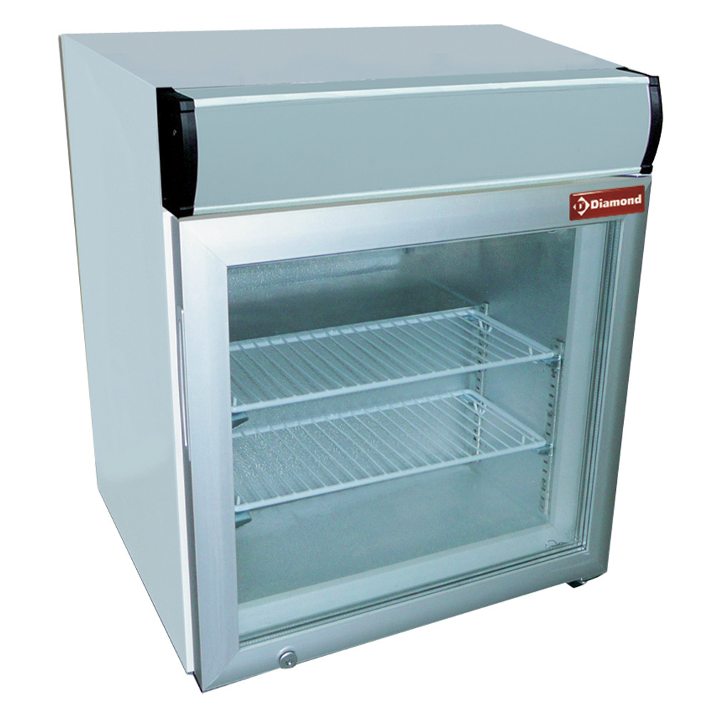 Diamond Vitrines T° positive & negative Tischvitrine negative Temperatur, 50 Liter, mit Aufbau mit Licht
