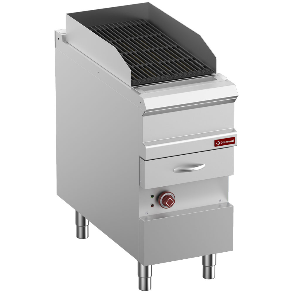 Diamond ELECTRIC Elektrischer Dampfgrill, "doppelseitiger" Gusseisenrost, Modul 1/2