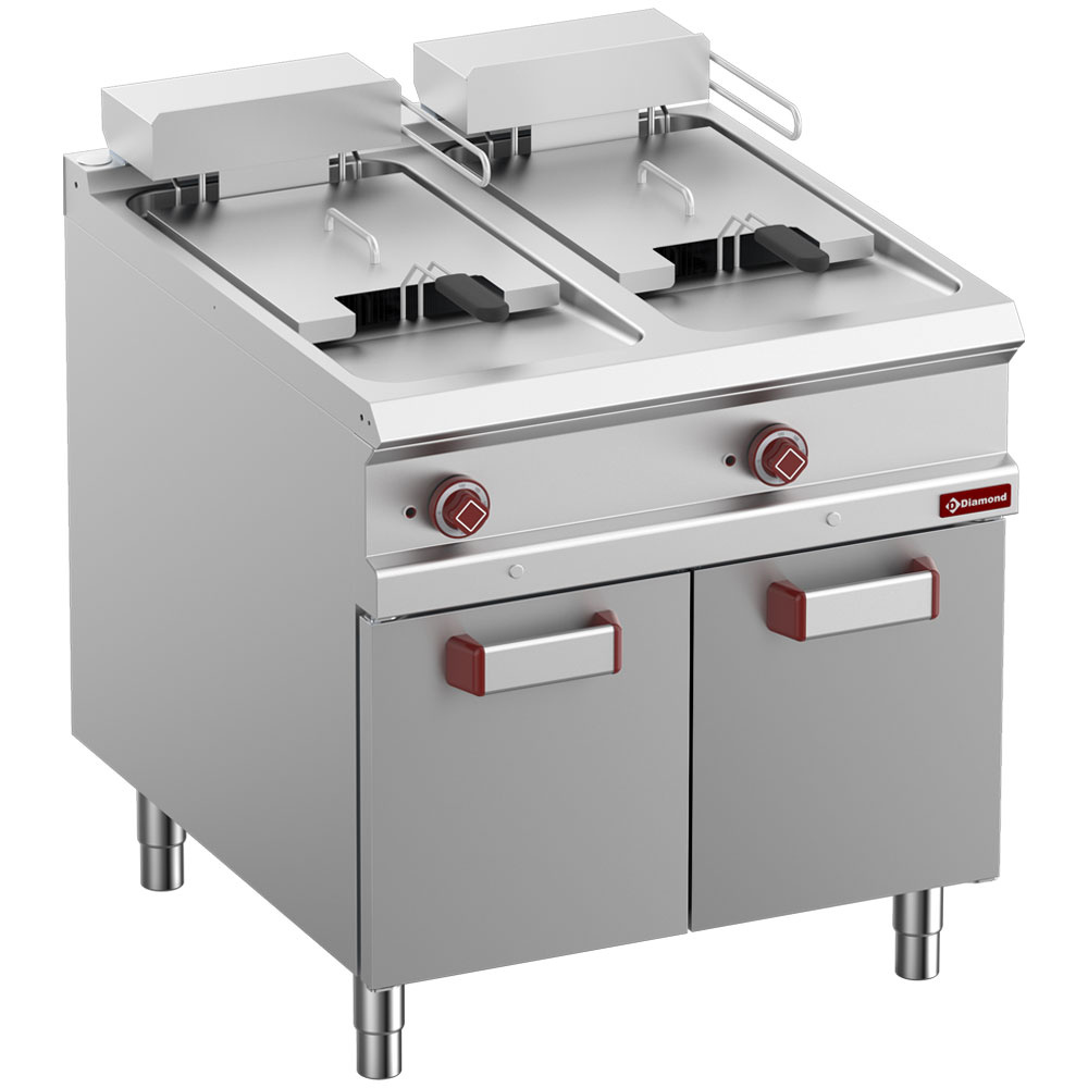 Diamond ELECTRIC Elektro-Fritteuse 2 Becken 18 Lit., auf Unterschrank