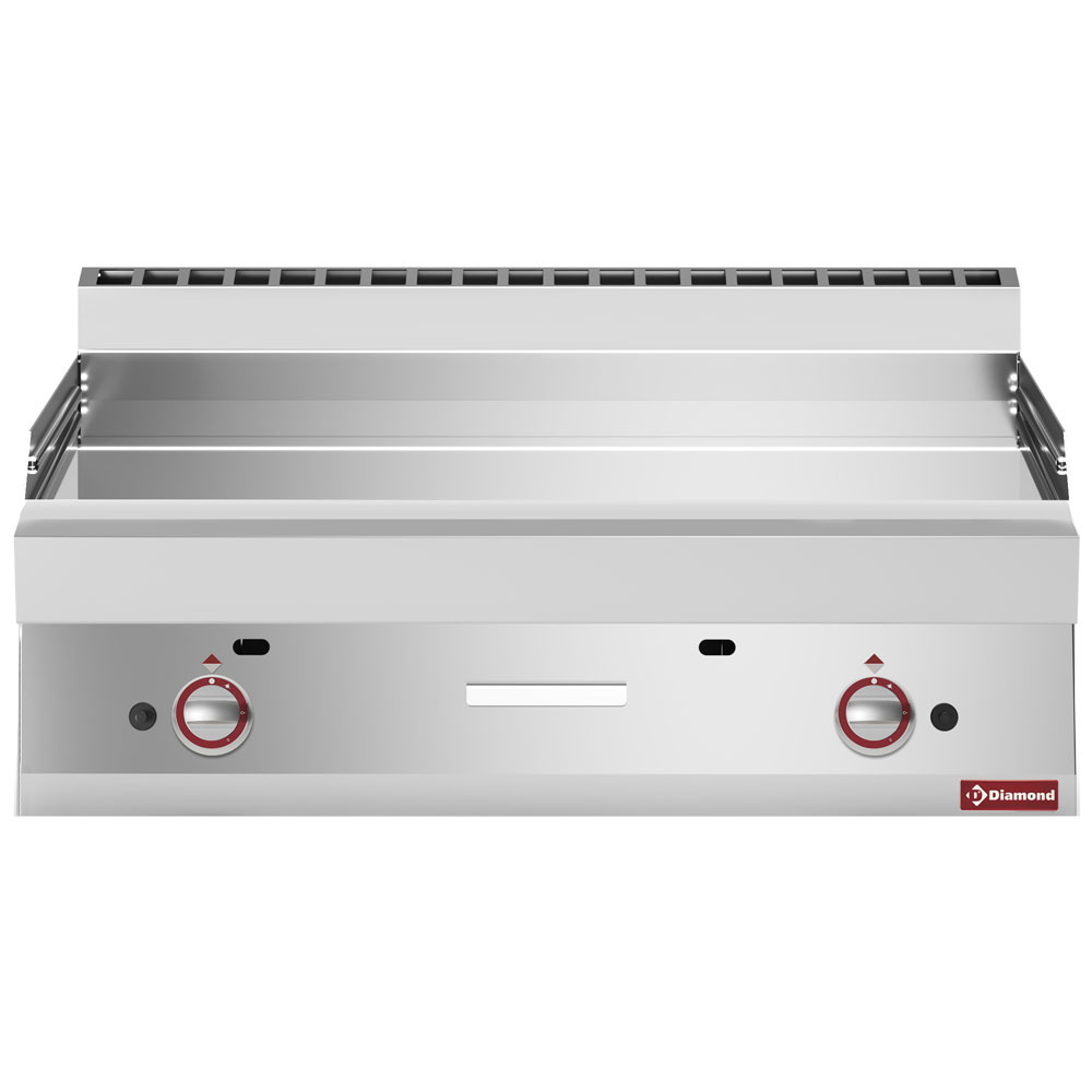 Diamond Kochserie Modular ALPHA 650 Gas Grillplatte, EXTRA BREIT glatt verchromt
