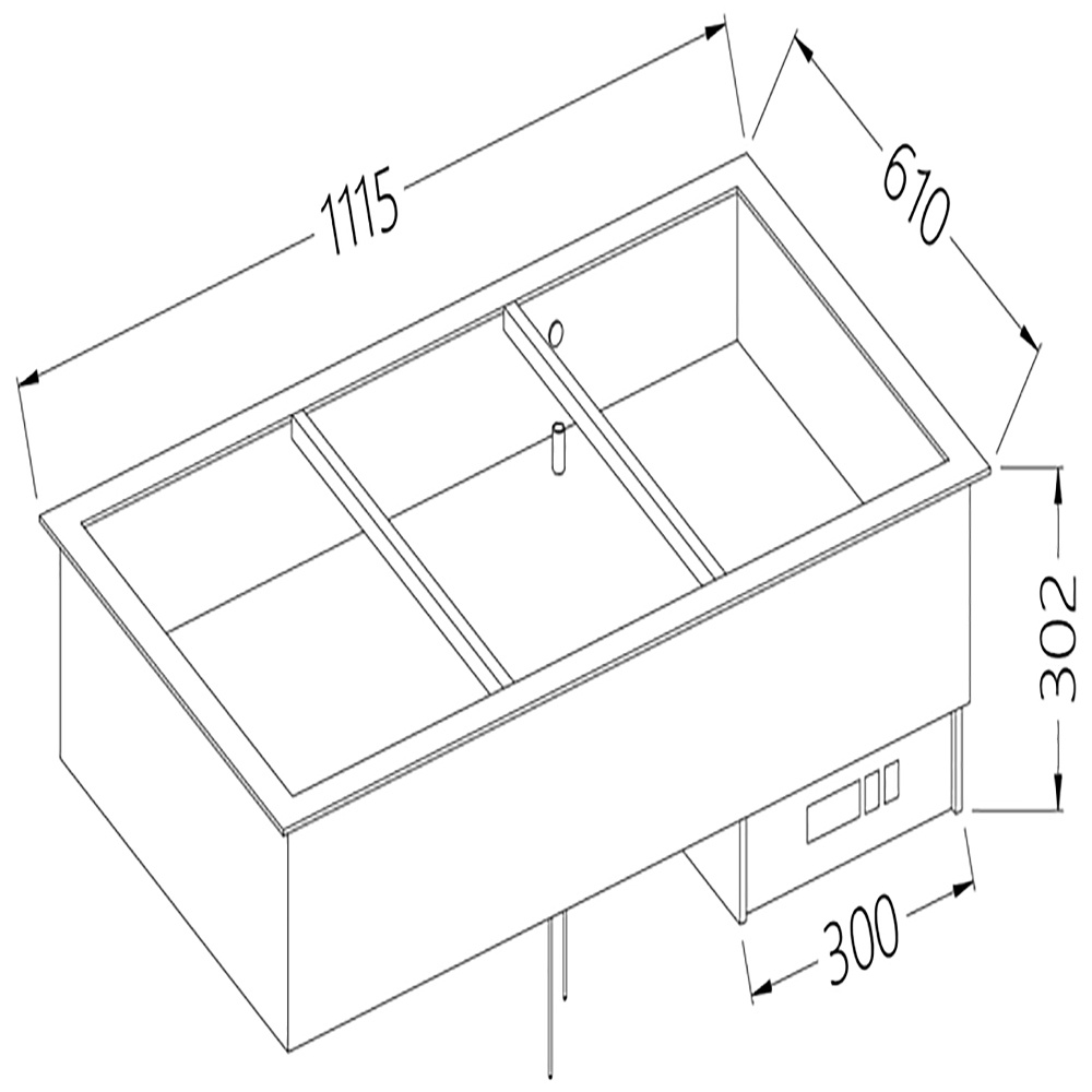 Diamond Self Drop In Element Bain-Marie 3 GN 1/1