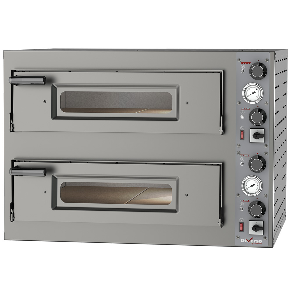 Diamond Pizzaoefen Elektro Ofen 2x 4 Pizzen diam.330mm, 2 Backkammern