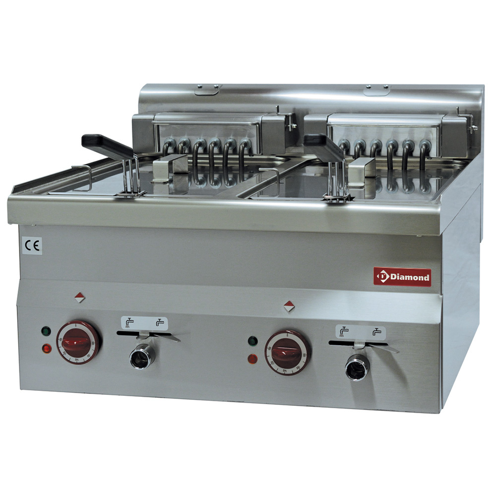 Diamond ELECTRIC Elektro Friteuse 2 Becken 10 Liter -Top-
