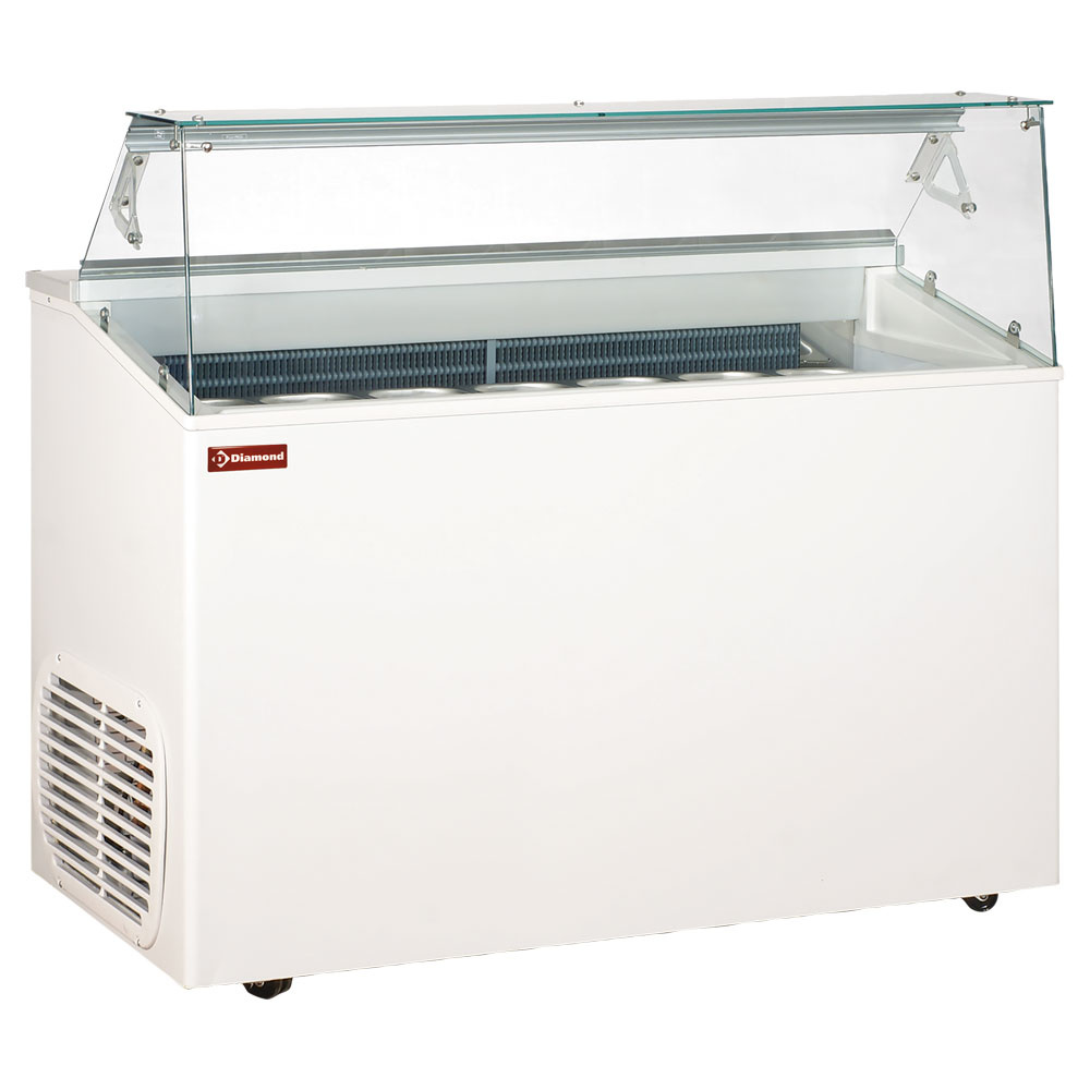 Diamond Eiscreme-Theken Speiseeisausgabevitrine, 7 Behälter