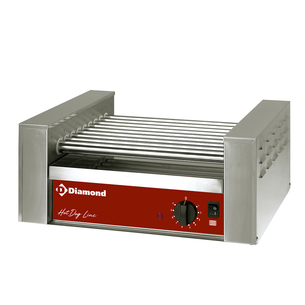 Diamond Hot-Dog Geräte Elektro Würstchengrill mit 5 Rollen