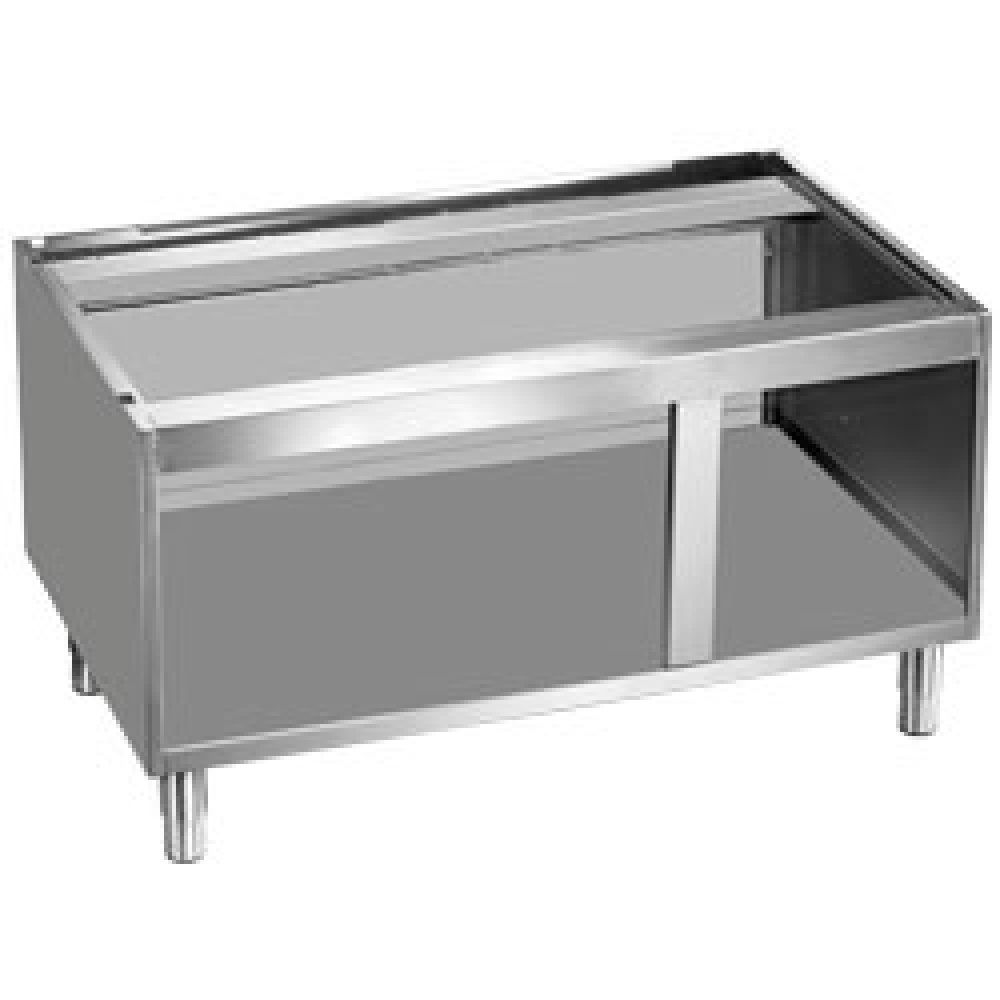 Diamond Kochserie OPTIMA 700 Unterbau offen auf verstellbaren Füßen aus Edelstahl.