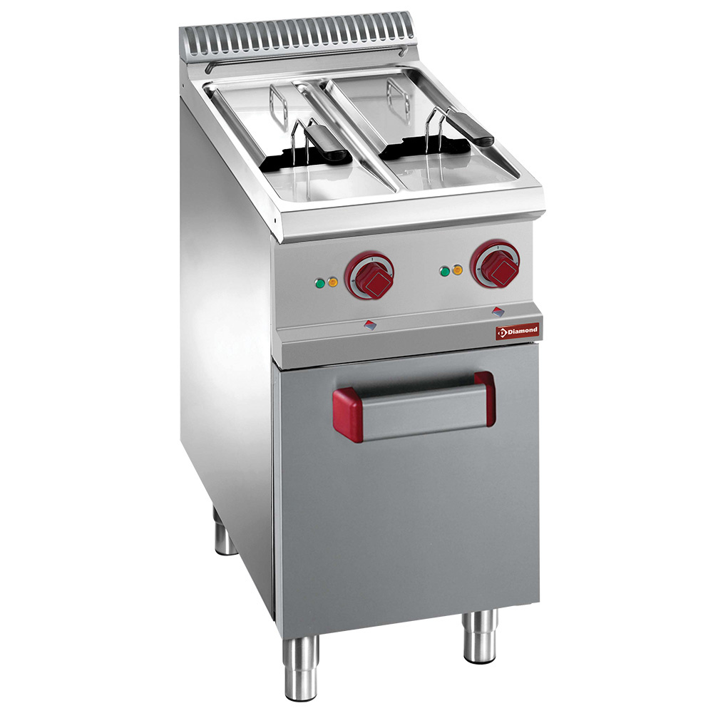 Diamond Kochserie OPTIMA 700 Elektrische Fritteuse, 2 Becken, 7 Liter auf Unterbau