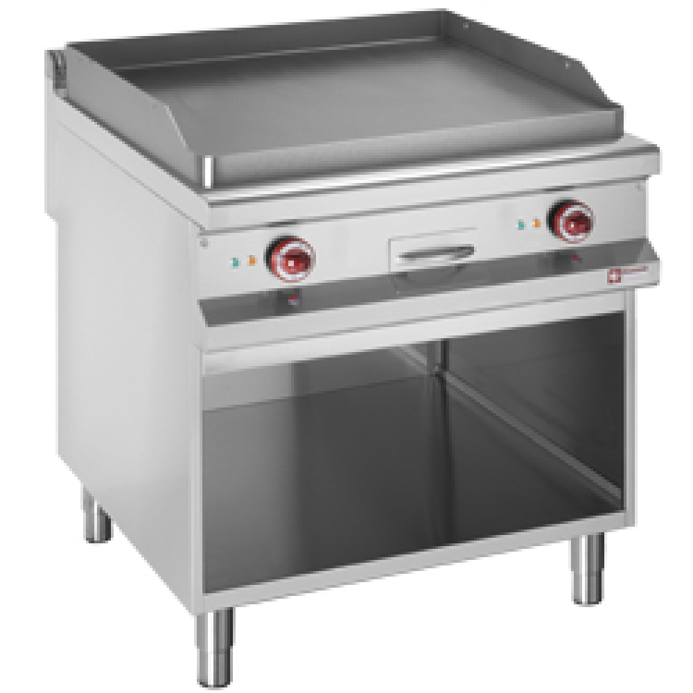 Diamond ELECTRIC Elektro Grillplatte glatt auf offenem Unterschrank