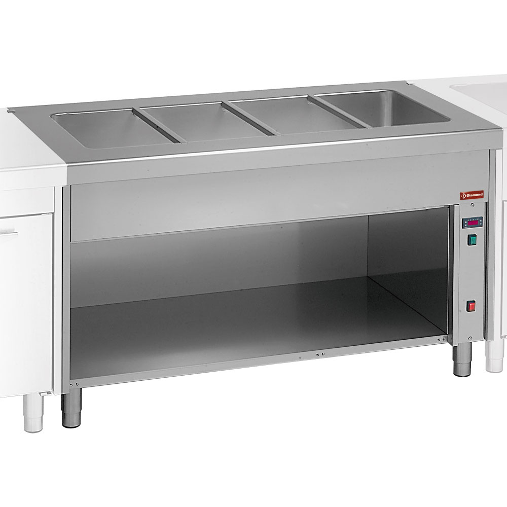 Diamond Modulare Self-service 800 Element Bain-Marie auf offenem Unterbau 2x GN 1/1