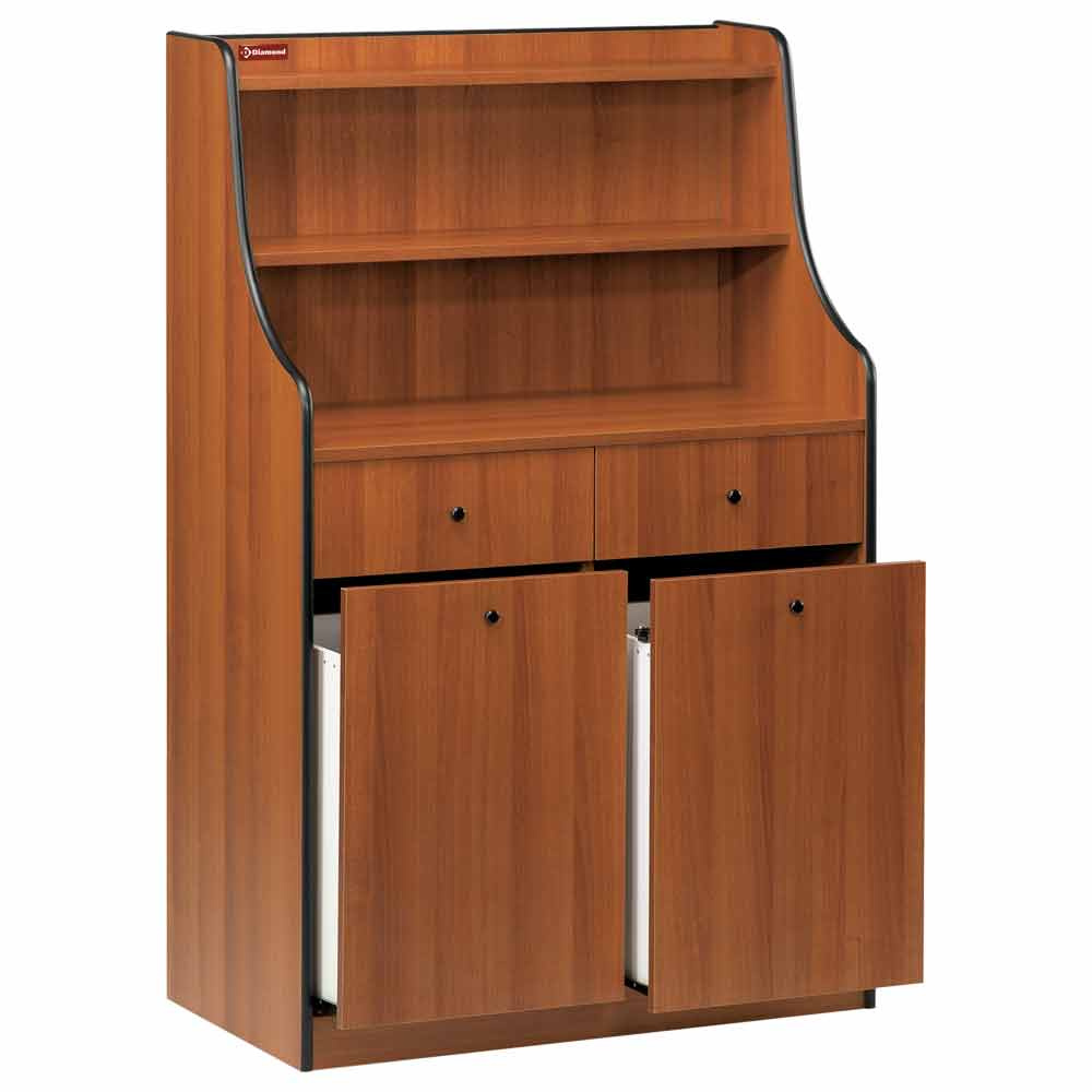 Diamond Möbel für Ihre Ausstellung Service Möbelstück, 2 Schubladen, 2 Behälter, "Birke"
