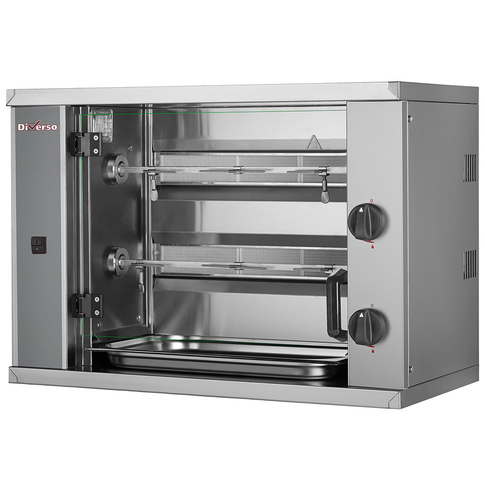 Diverso Hähnchengrill Hähnchengrill Gas (klein), 2 Spieße, (6 Hähnchen)  SMALL