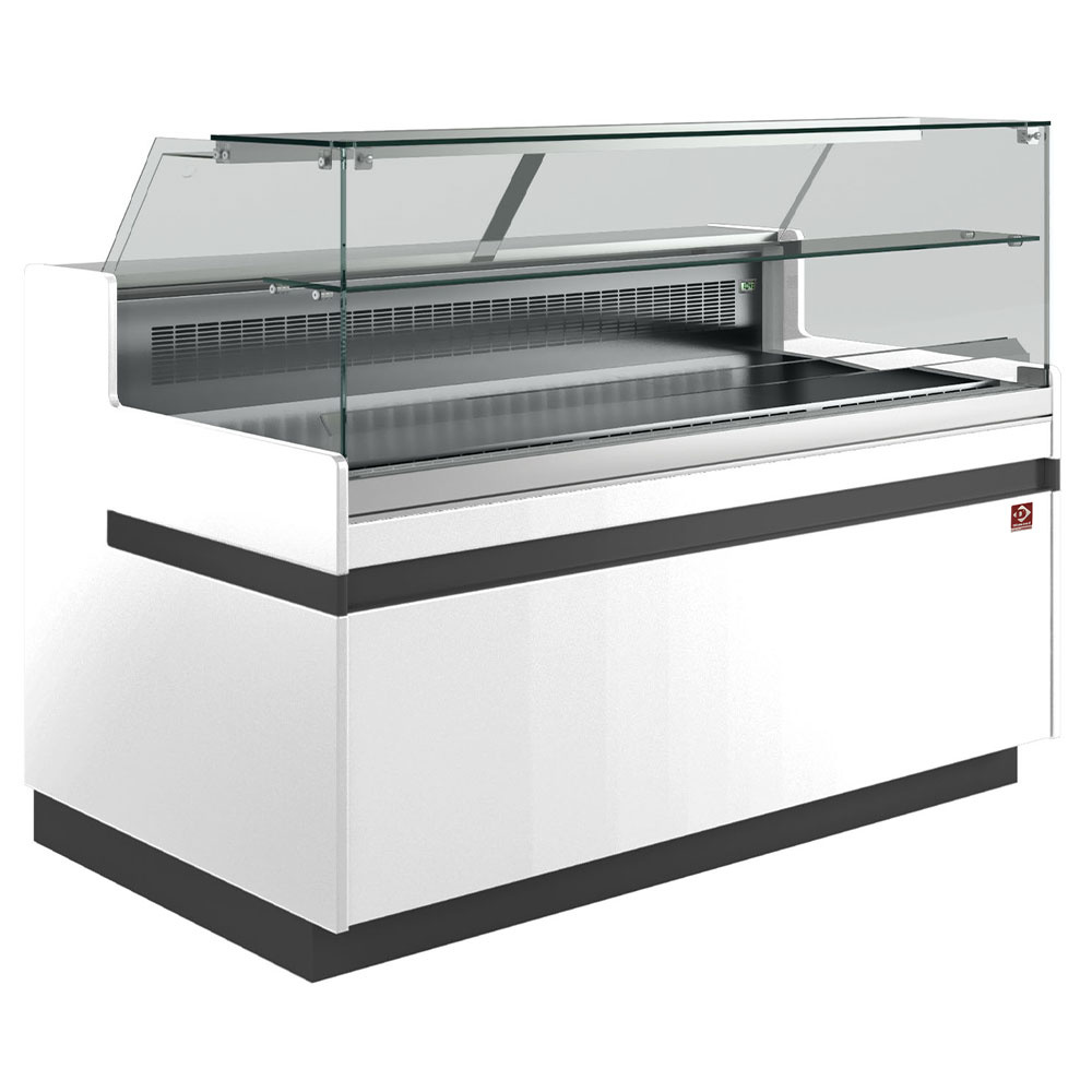 Diamond Vitrinen-Theken Kühl Verkaufstheke EN & GN, untere Glasscheibe, belüftet, ohne Reserve